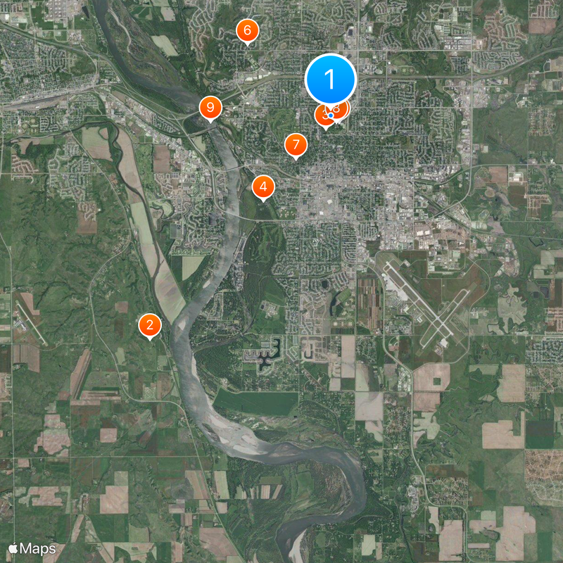 North Dakota State Capitol Karte