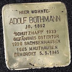 Stolperstein dedicated to Adolf Bothmann