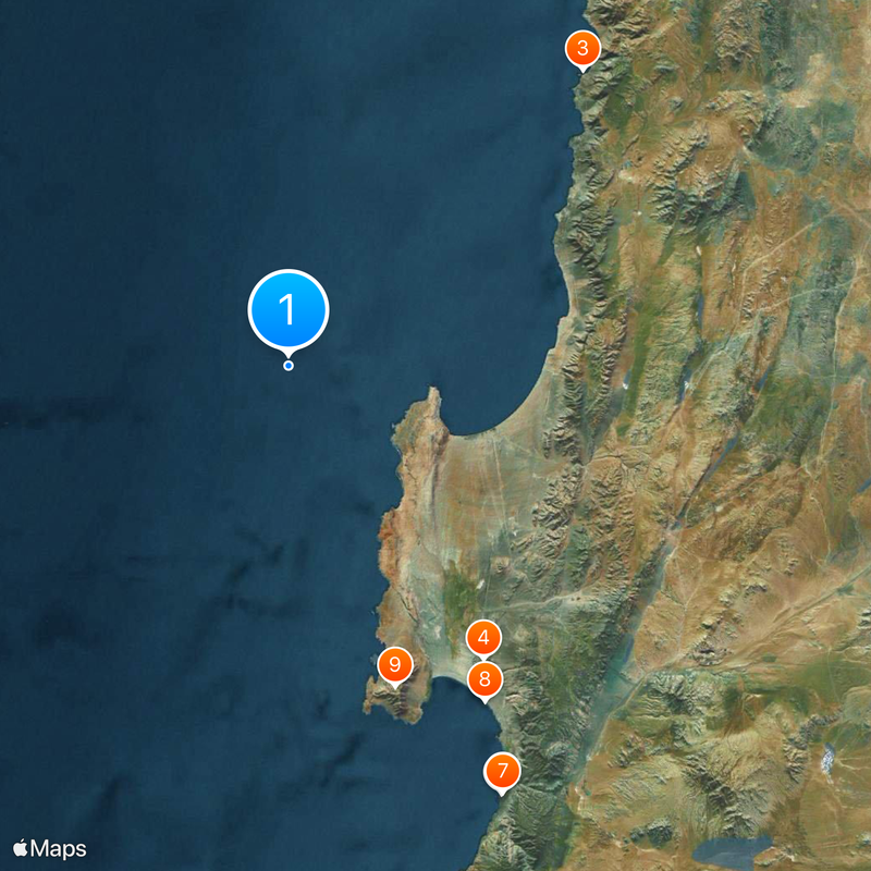 Chilean Sea Map