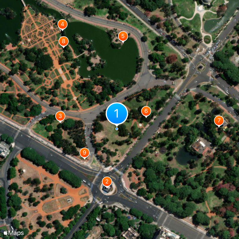 Parque Tres de Febrero Map