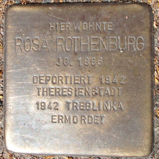 Stolperstein en memoria de Rosa Rothenburg