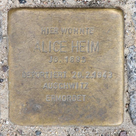 Stolperstein en memoria de Alice Heim