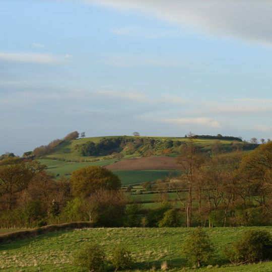 Multivallate hillfort on Meon Hill