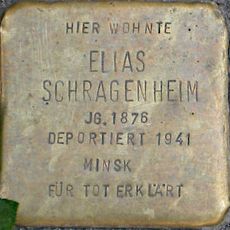 Stolperstein dedicated to Elias Schragenheim