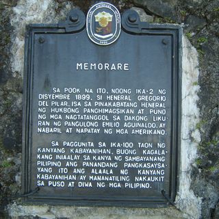 Memorare historical marker (Gregorio del Pilar)