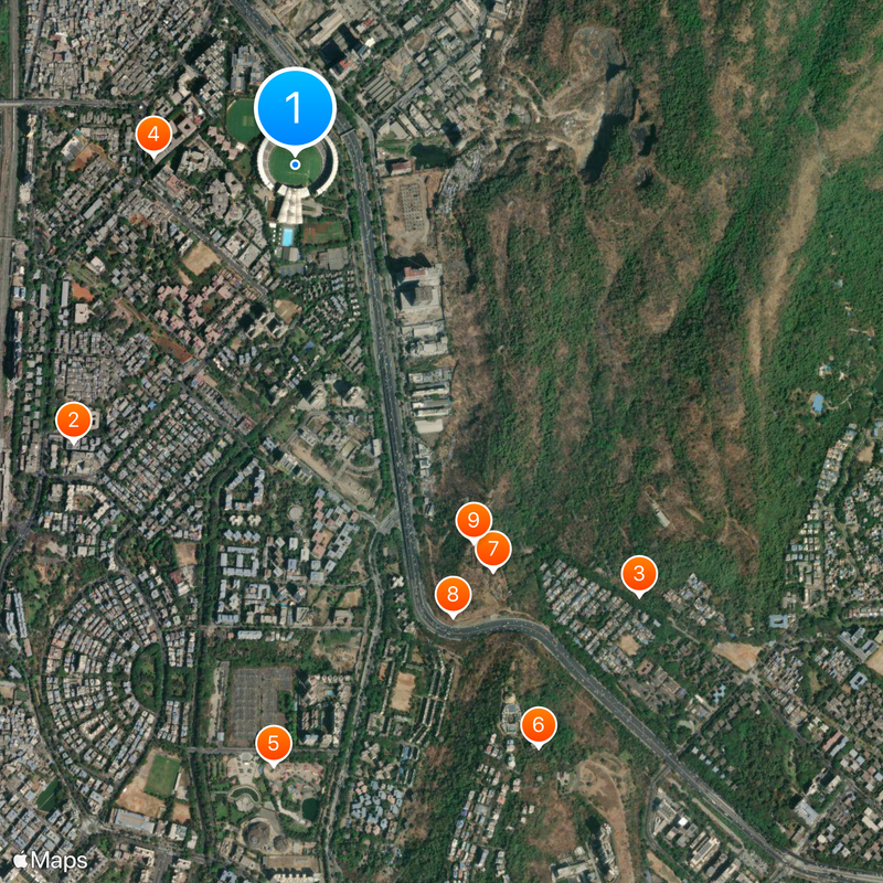 DY Patil Stadium Map