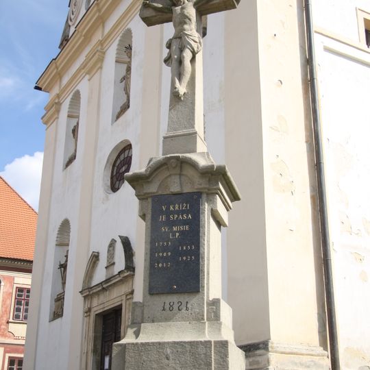 Wayside cross near church of Saint John the Baptist