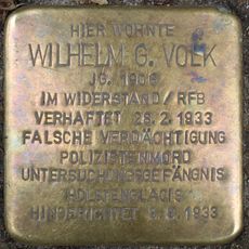 Stolperstein en memoria de Wilhelm G. Volk