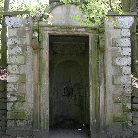 Former Doorway Re-Erected On South Side Of Lower Lake, With The Adjoining Section Of Wall