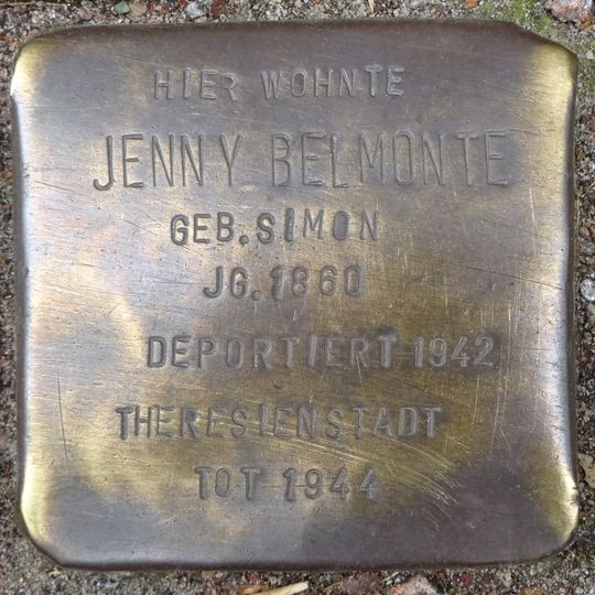 Stolperstein en memoria de Jenny Belmonte