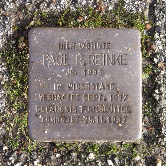 Stolperstein en memoria de Paul R. Reinke