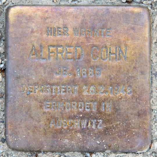 Stolperstein en memoria de Alfred Cohn
