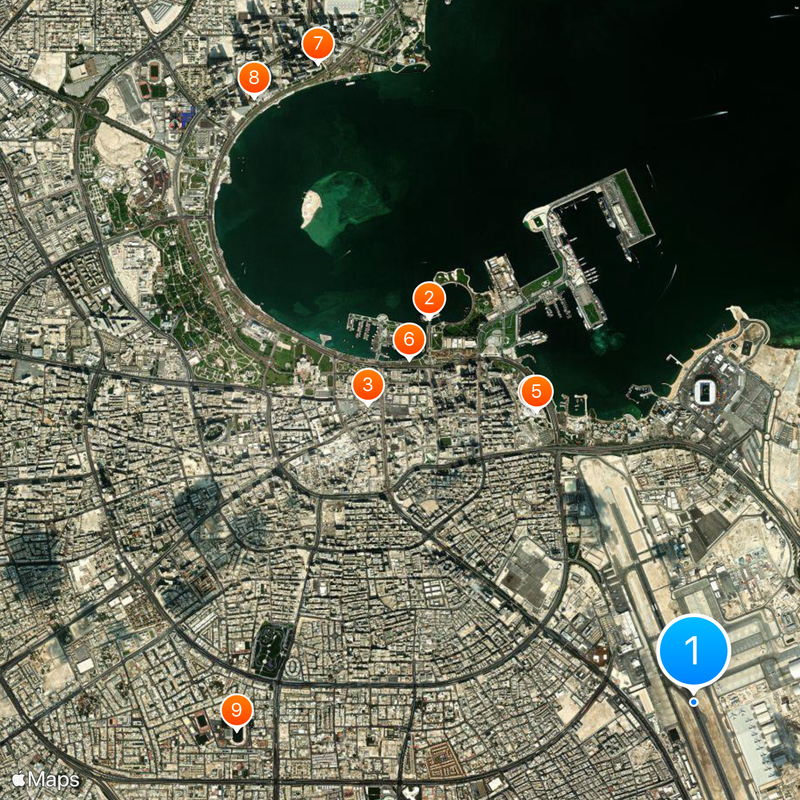 Aéroport international de Doha Carte