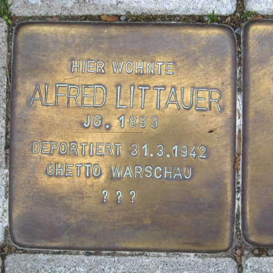 Stolperstein à la mémoire d’Alfred Littauer