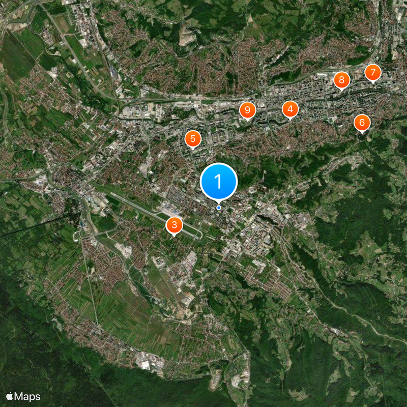 Istočno Sarajevo Map
