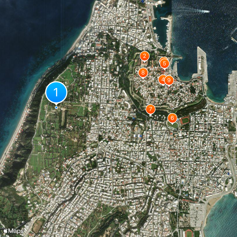 Acropolis of Rhodes Map