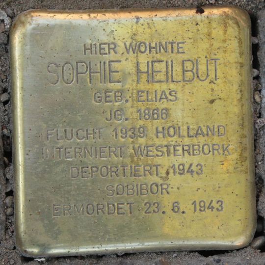 Stolperstein dedicated to Sophie Heilbut
