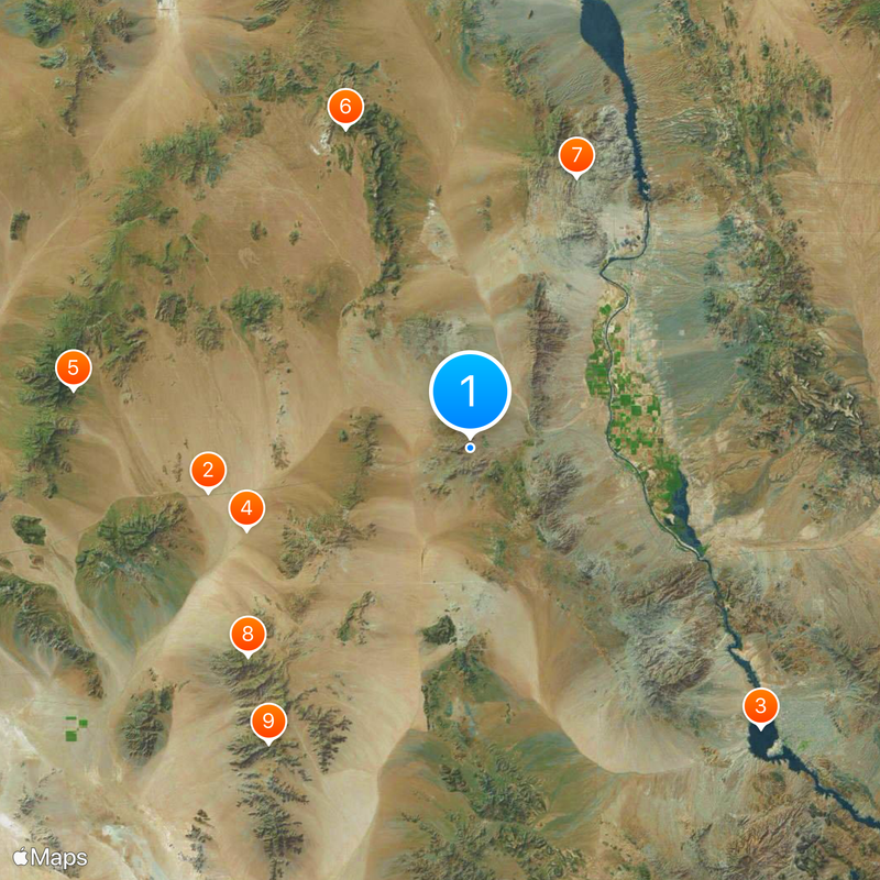 Interstate 40 in California Mappa