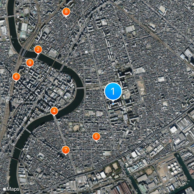 Wild Blue Yokohama Map
