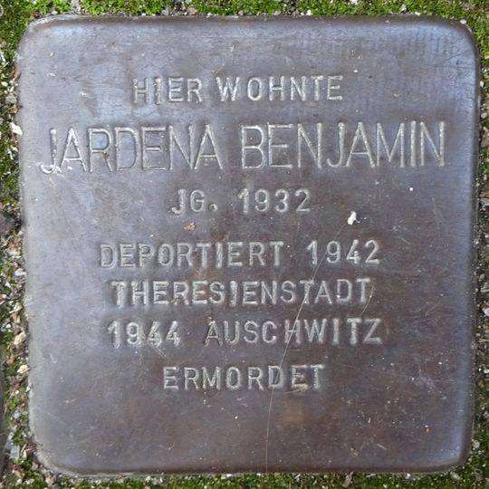Stolperstein dedicated to Jardena Benjamin