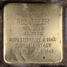 Stolperstein dedicated to Rosa Beer