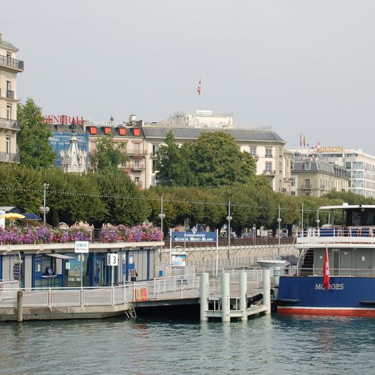 Quai du Mont-Blanc et mobilier urbain de 1896