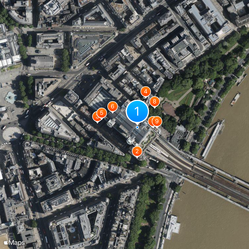 Station London Charing Cross Kaart