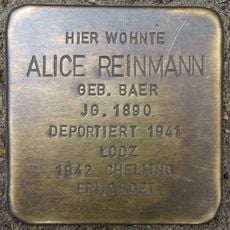 Stolperstein dedicated to Alice Reinmann