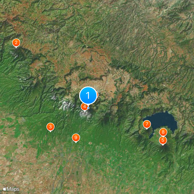 Volcán Santa María Mapa