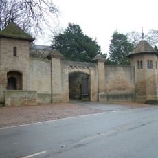 Gateway To Hooton Pagnell Hall Including Wall On Right Of Driveway And Roadside Wall Linking To Garden Cloakroom