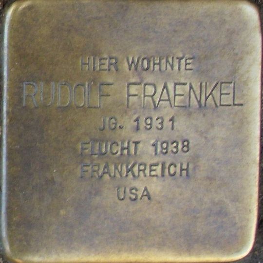 Stolperstein à la mémoire de Rudolf Fraenkel