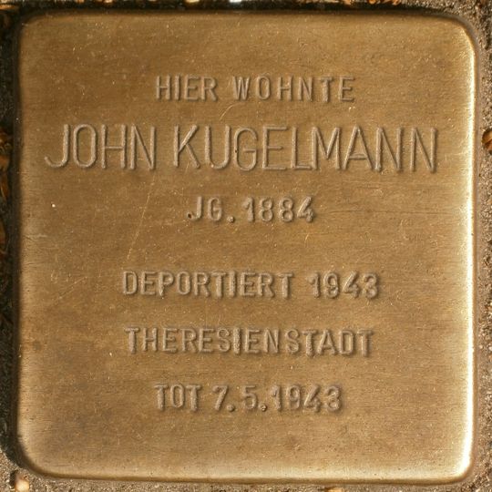 Stolperstein en memoria de John Kugelmann