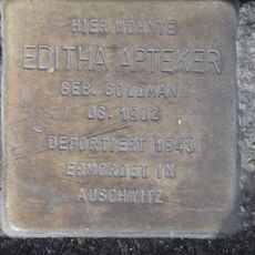 Stolperstein à la mémoire d’Editha Apteker