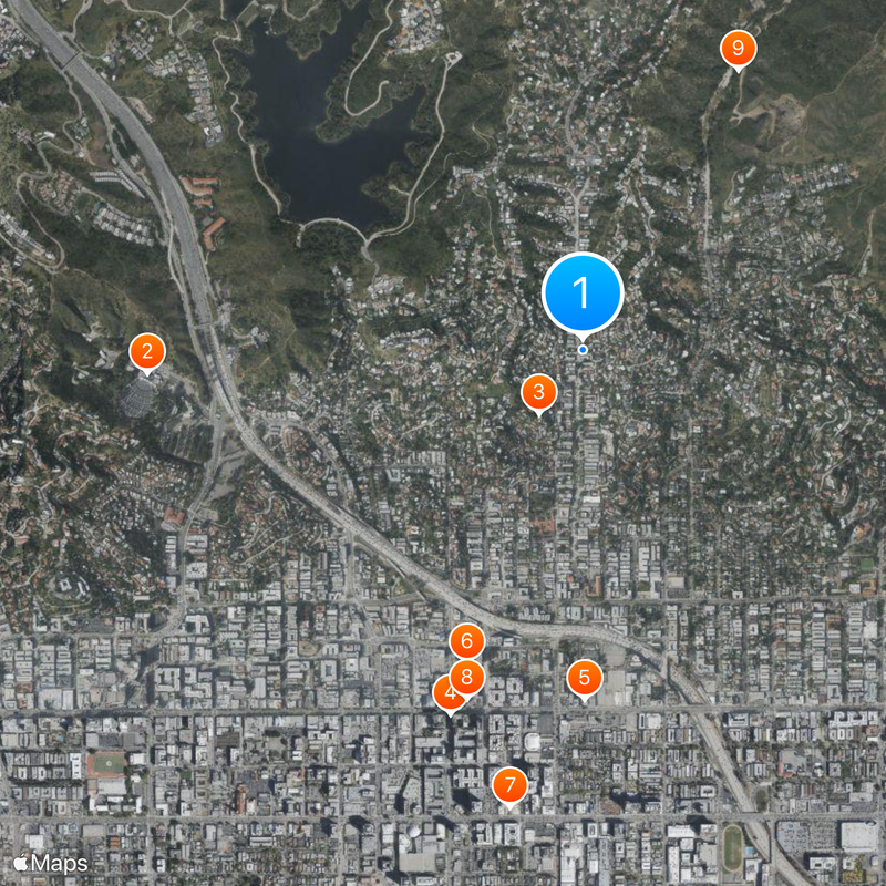 Beachwood Canyon Mappa