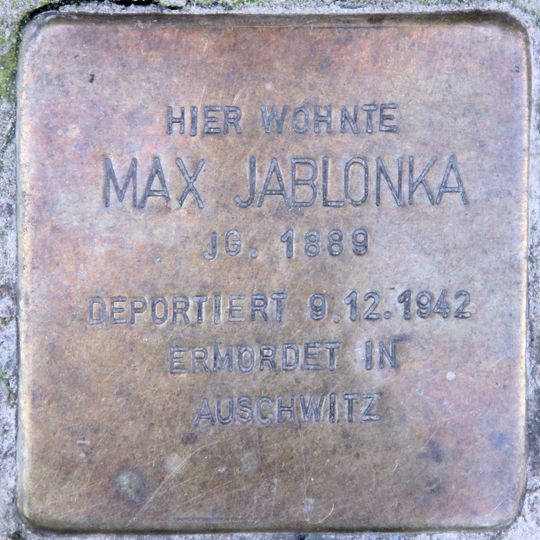 Stolperstein em memória de Max Jablonka