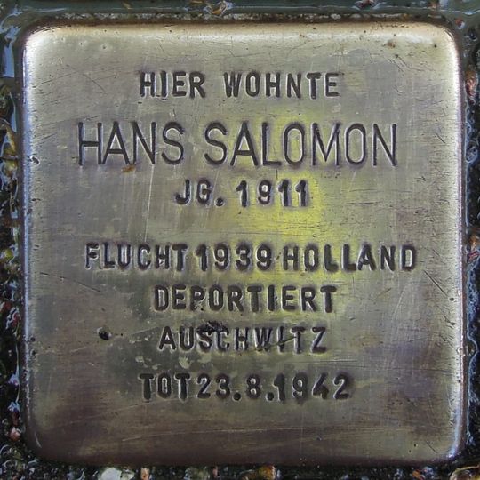 Stolperstein en memoria de Hans Salomon