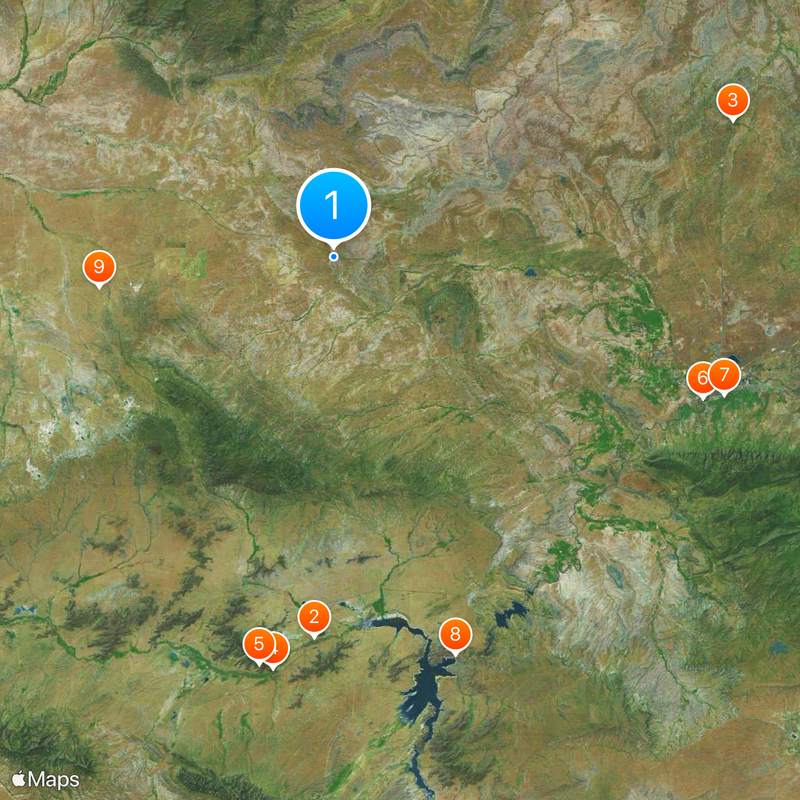Hell's Half Acre Map