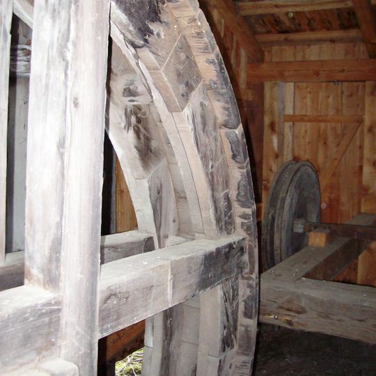 Wasserrad-Antrieb und Transmissionsstation St. Marein