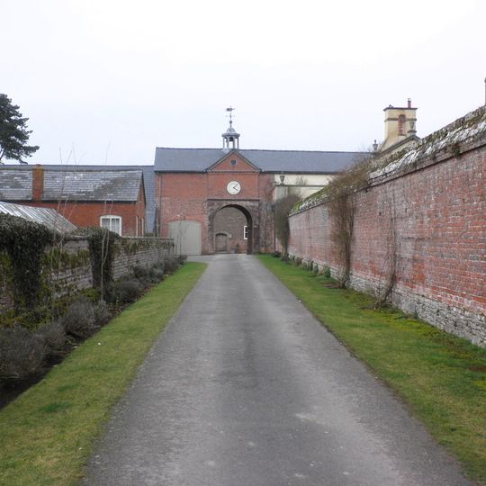 Garden walls to south of The Mynde