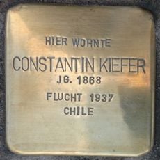 Stolperstein dedicated to Constantin Kiefer