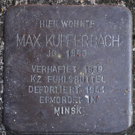 Stolperstein en memoria de Max Kupferbach