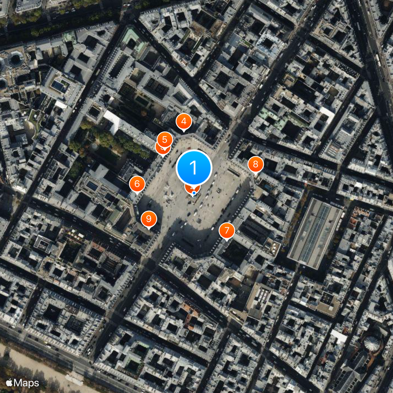 Place Vendôme Mapa
