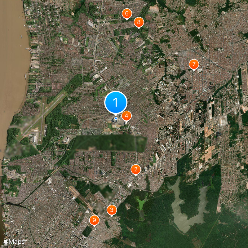 Estádio Estadual Jornalista Edgar Augusto Proença Mapa