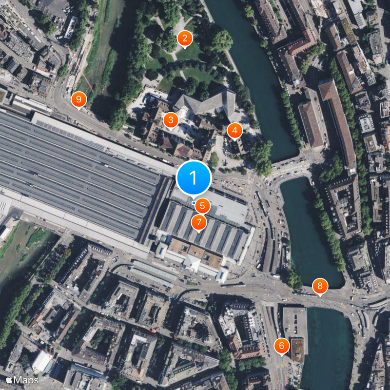 Zürich Hauptbahnhof Map