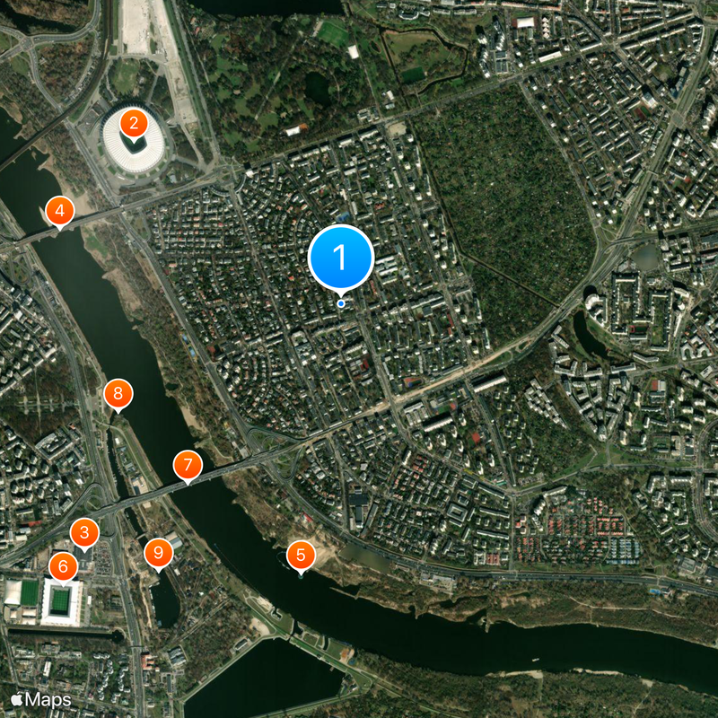 Saska Kępa Map