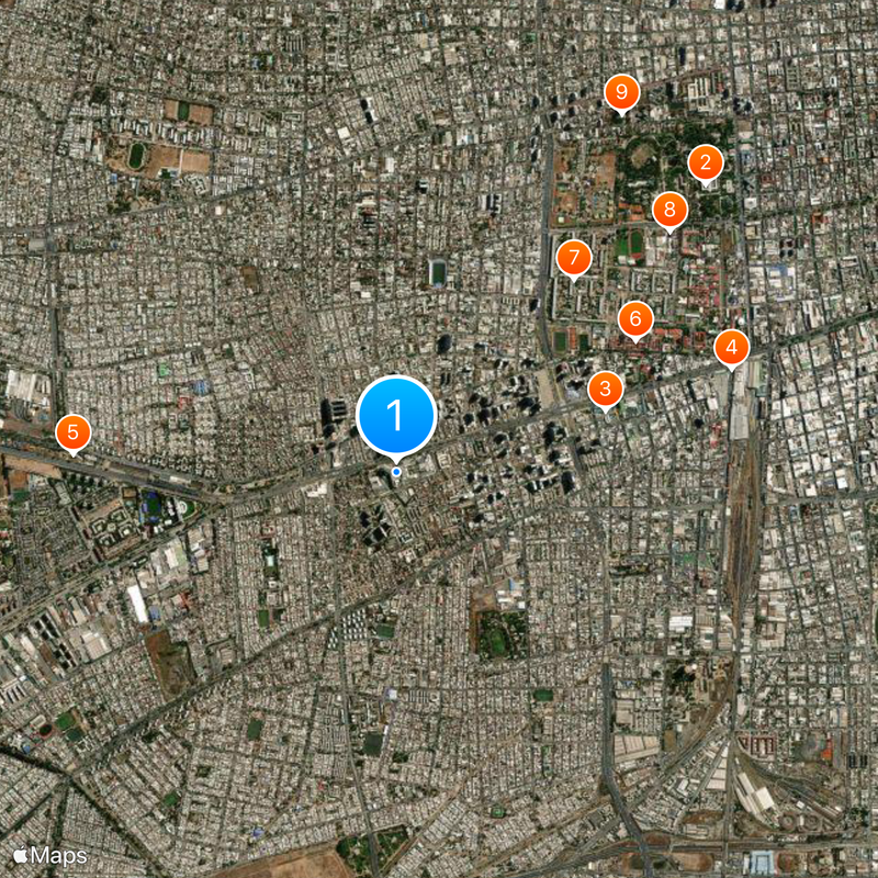 Clínica RedSalud Santiago Map