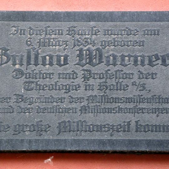 Gedenktafel für Gustav Warneck