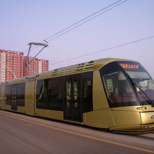 TEDA Modern Guided Rail Tram