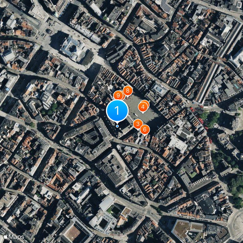 Hôtel de Ville de Bruxelles Carte