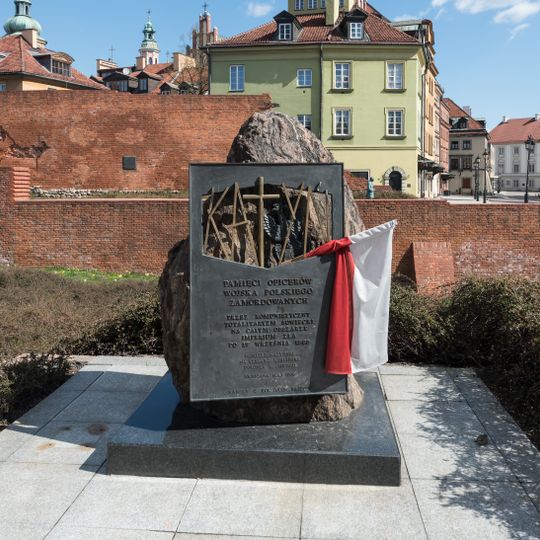 Katyń monument at Podwale Street in Warsaw